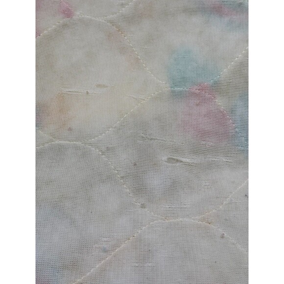 Vintage 1983 Care Bears Baby Blanket Quilted Cheer Tenderheart Wish Bear Clouds - Picture 5 of 8